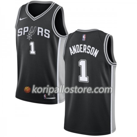 San Antonio Spurs Kyle Anderson 1 Nike 2017-18 Musta Miesten Pelipaidat Swingman 
